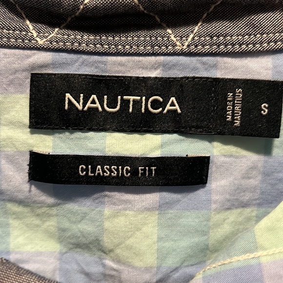 Nautica Mens Long Sleeve Plaid Button Down, Classic Fit, Size Small - Picture 2 of 3